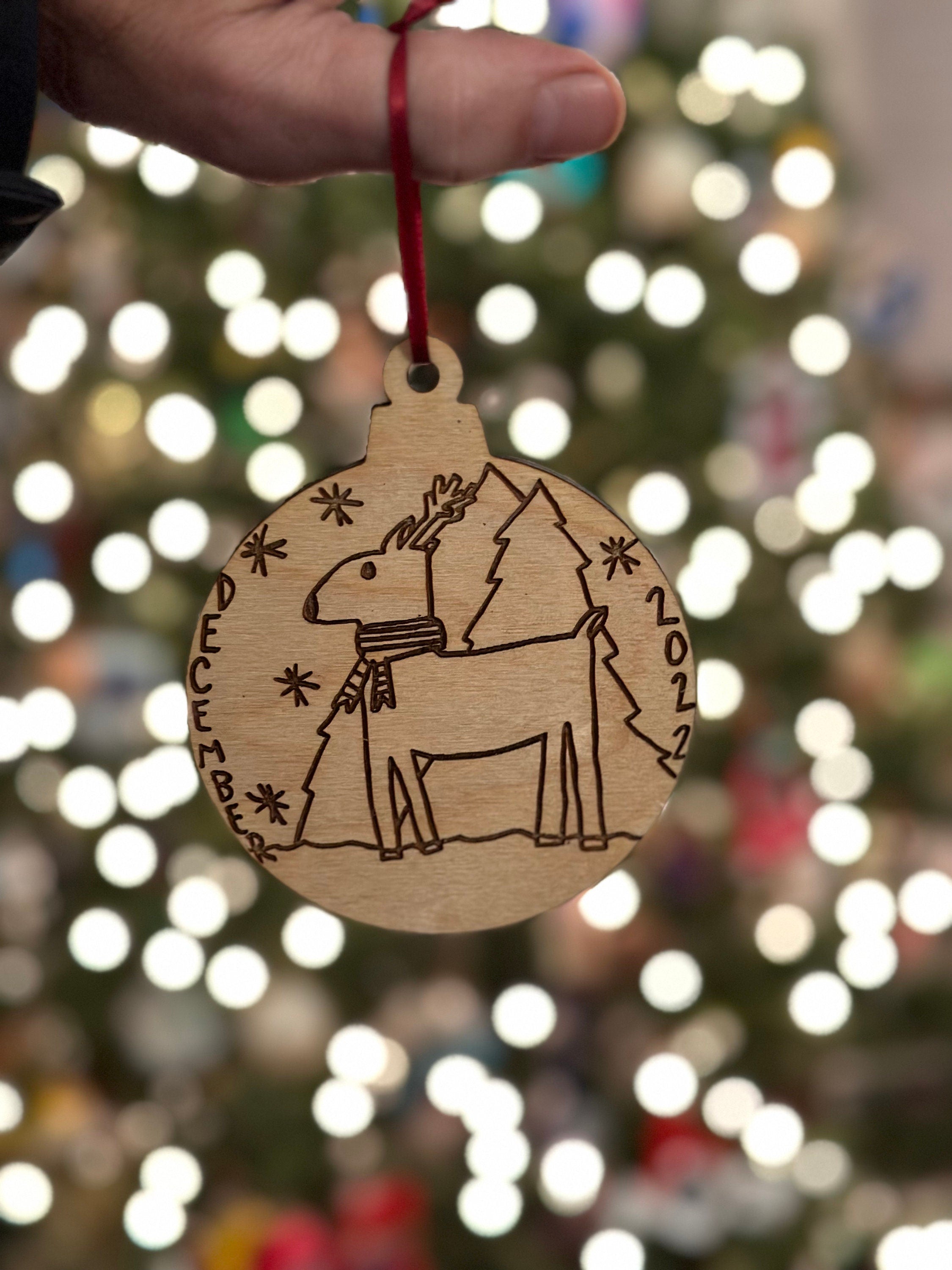 Create Your Own Christmas Ornament - Draw on our template and have it engraved on your own wood ornament - Buy One Get One Half Off!