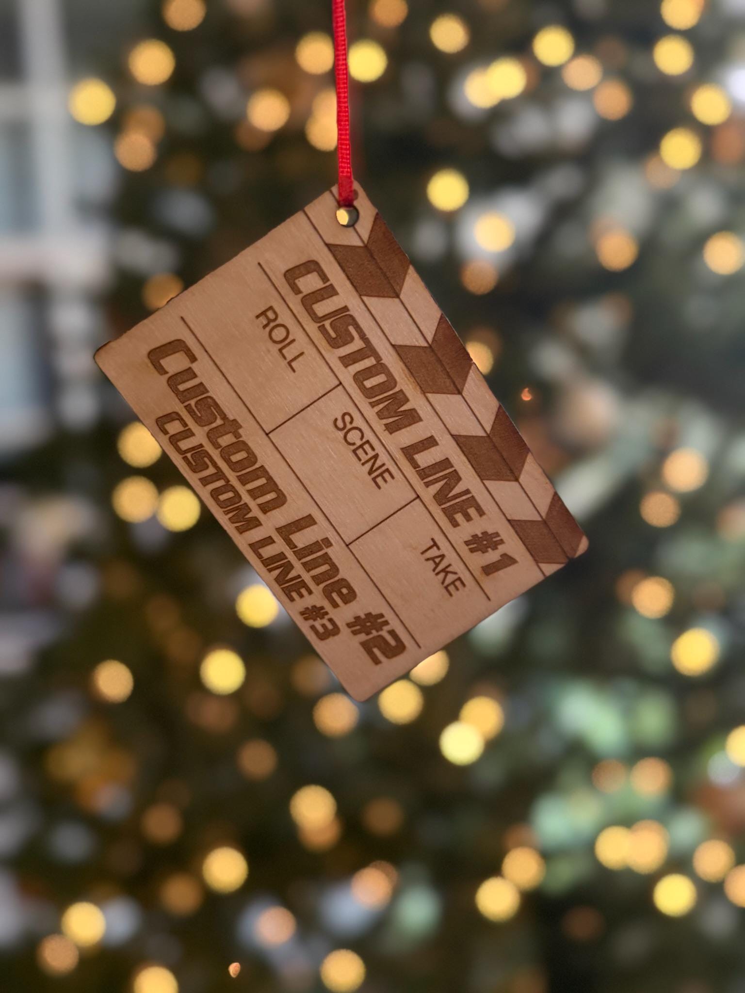 Personalized Movie Slate Christmas Ornament Your Name, Position, and Production Great Idea for Wrap Gift