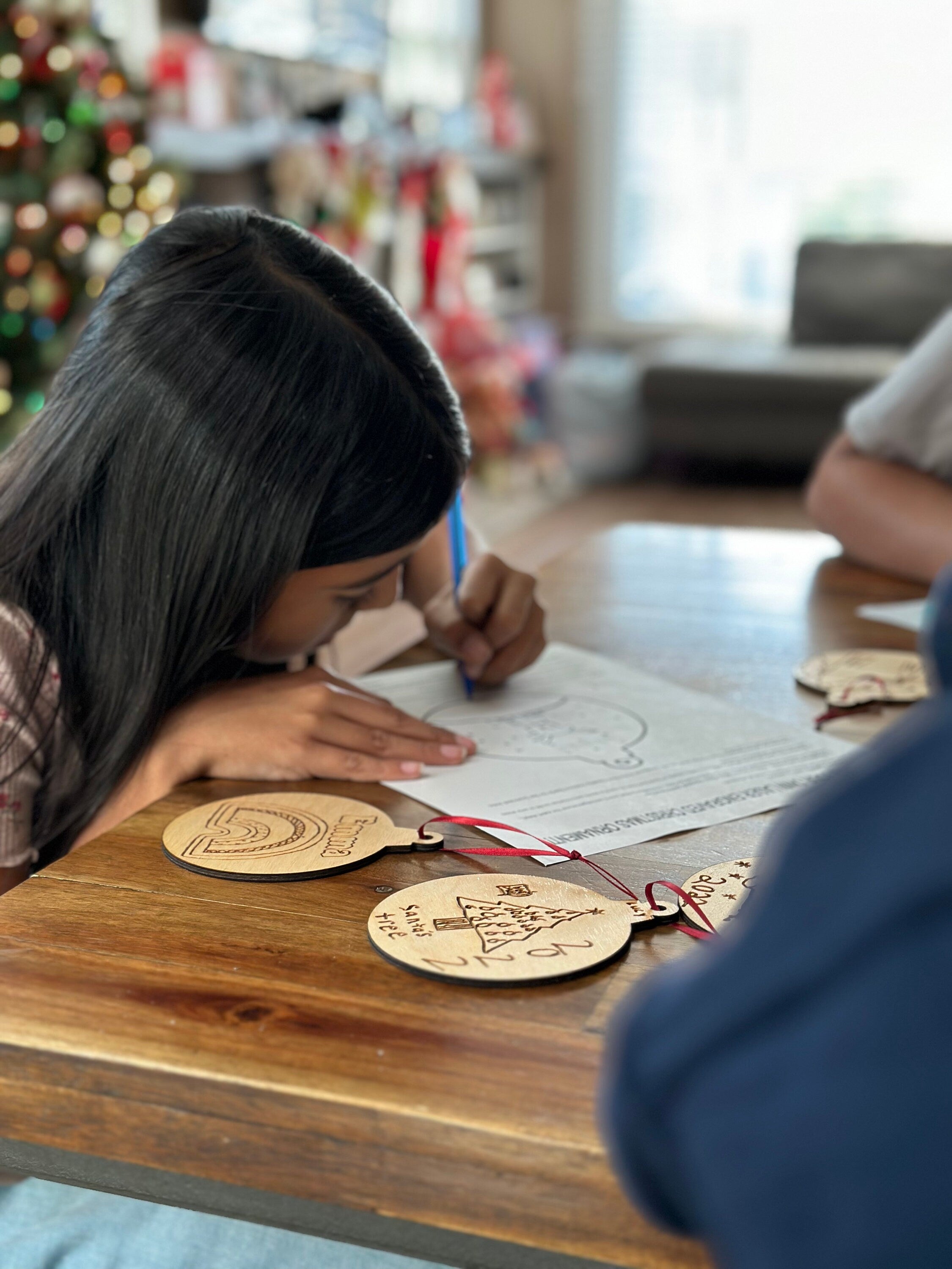 Create Your Own Christmas Ornament - Draw on our template and have it engraved on your own wood ornament - Buy One Get One Half Off!
