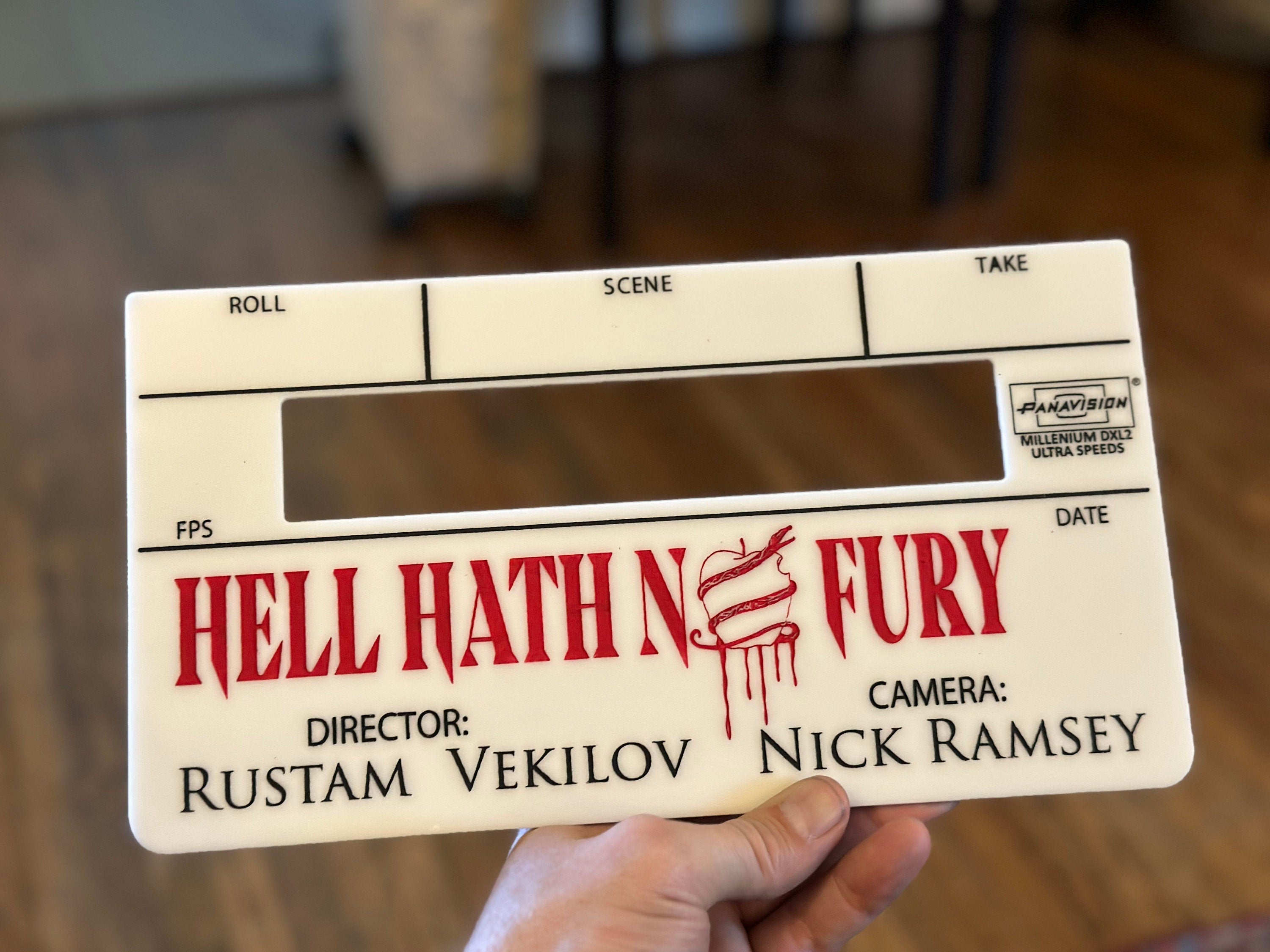 Our custom faceplate on the Denecke TS2 Time Code Slate