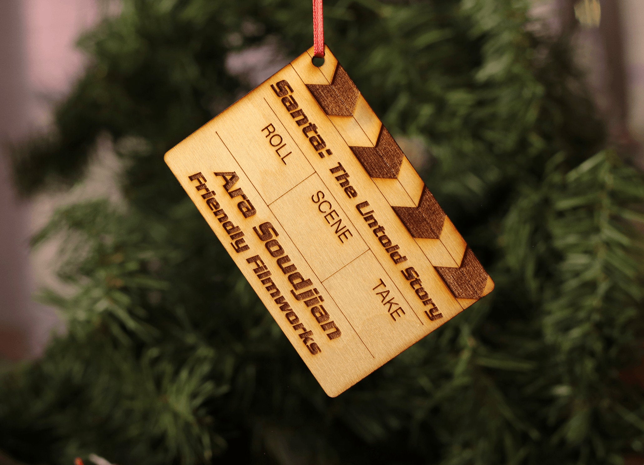 Personalized Movie Slate Christmas Ornament Your Name, Position, and Production Great Idea for Wrap Gift