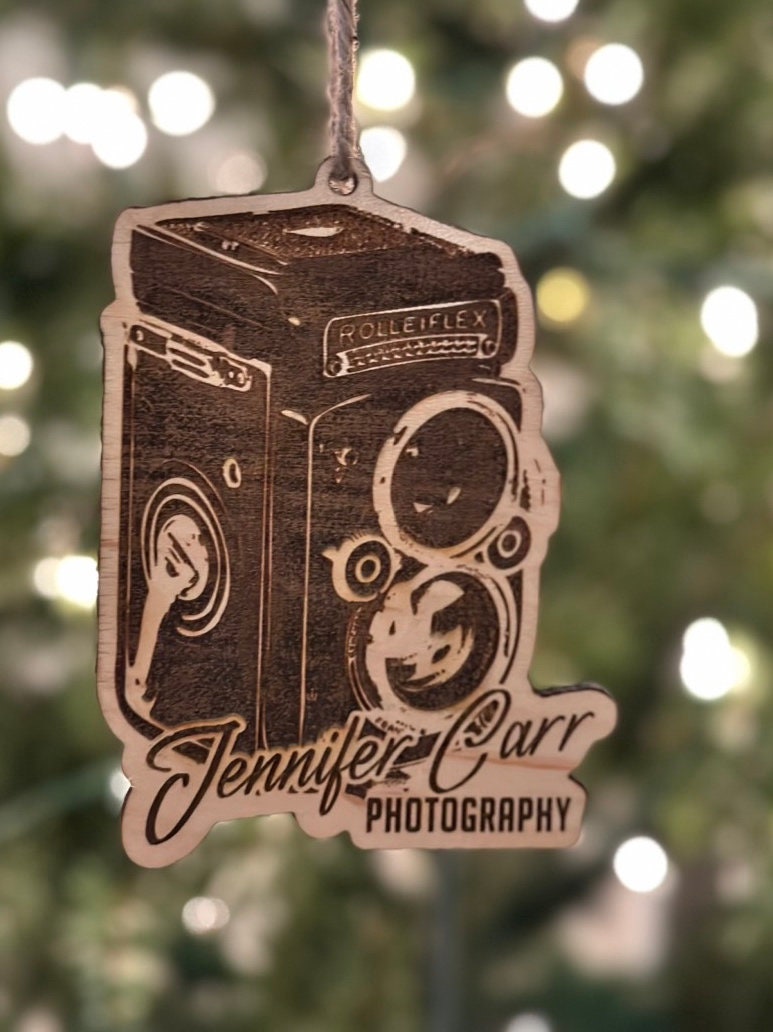 Personalized Roleiflex Large Format Film Camera Range Finder Christmas Ornament Your Name, Position or Company Great Idea for Wrap Gift