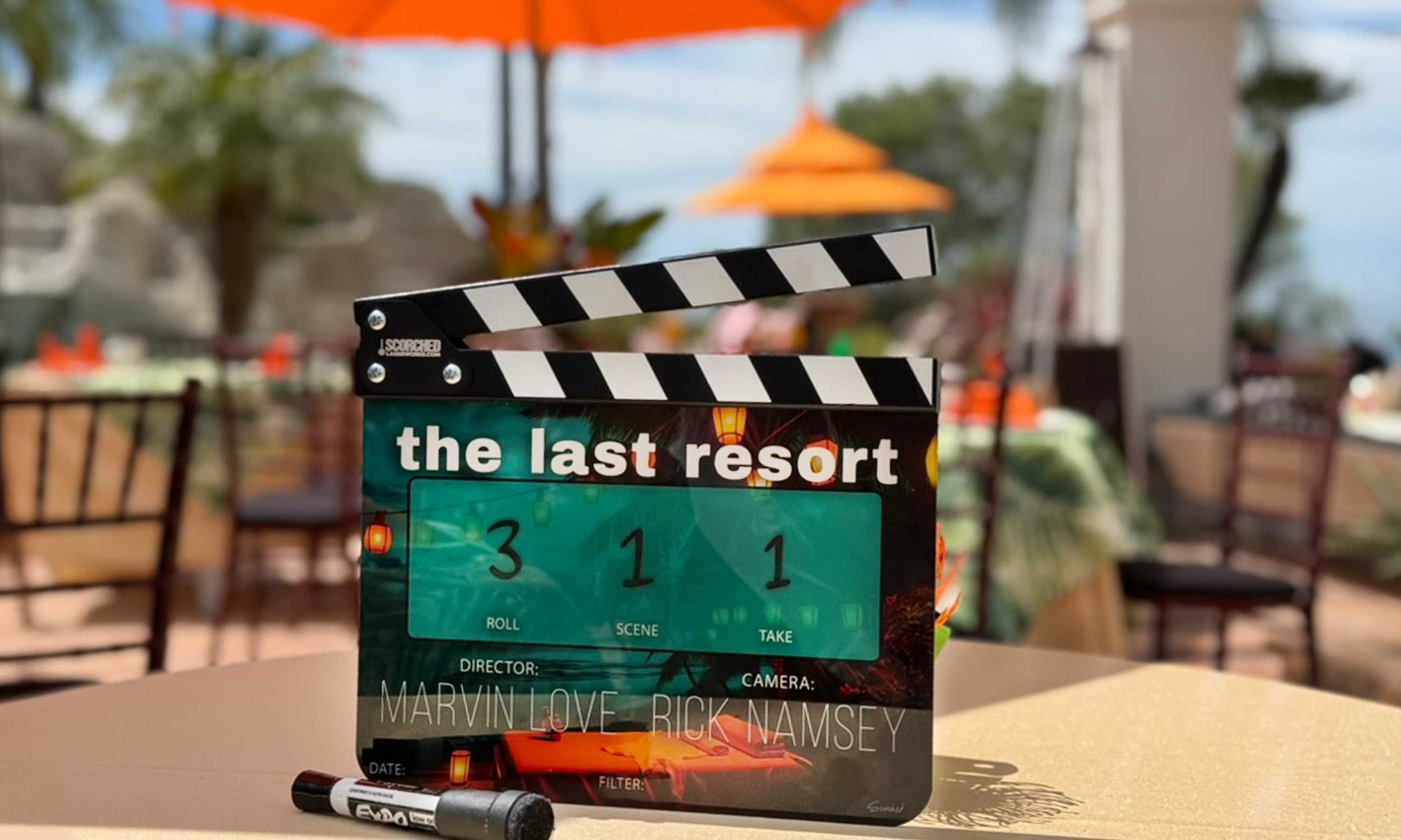 Custom UV Printed Film Slate with Top Sticks